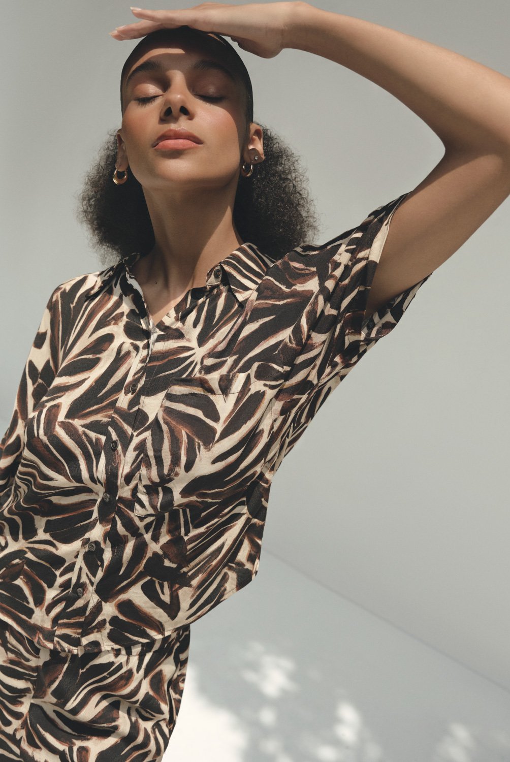 Camisa fluida estampada hotsell