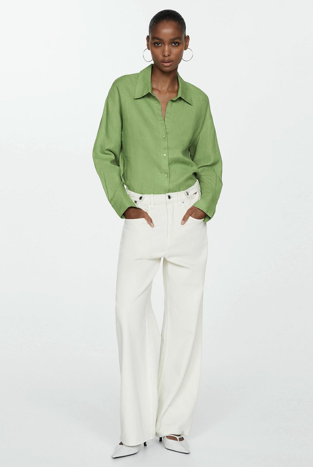 MANGO Camisa 100 Lino Mujer Mango falabella