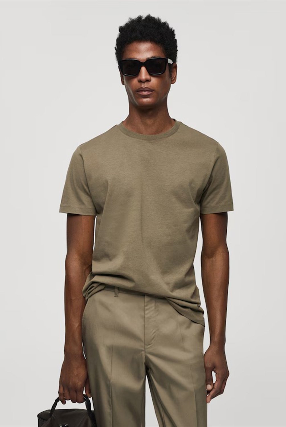 MANGO MAN Polera Basica Algodon Strech Hombre Mango Man falabella