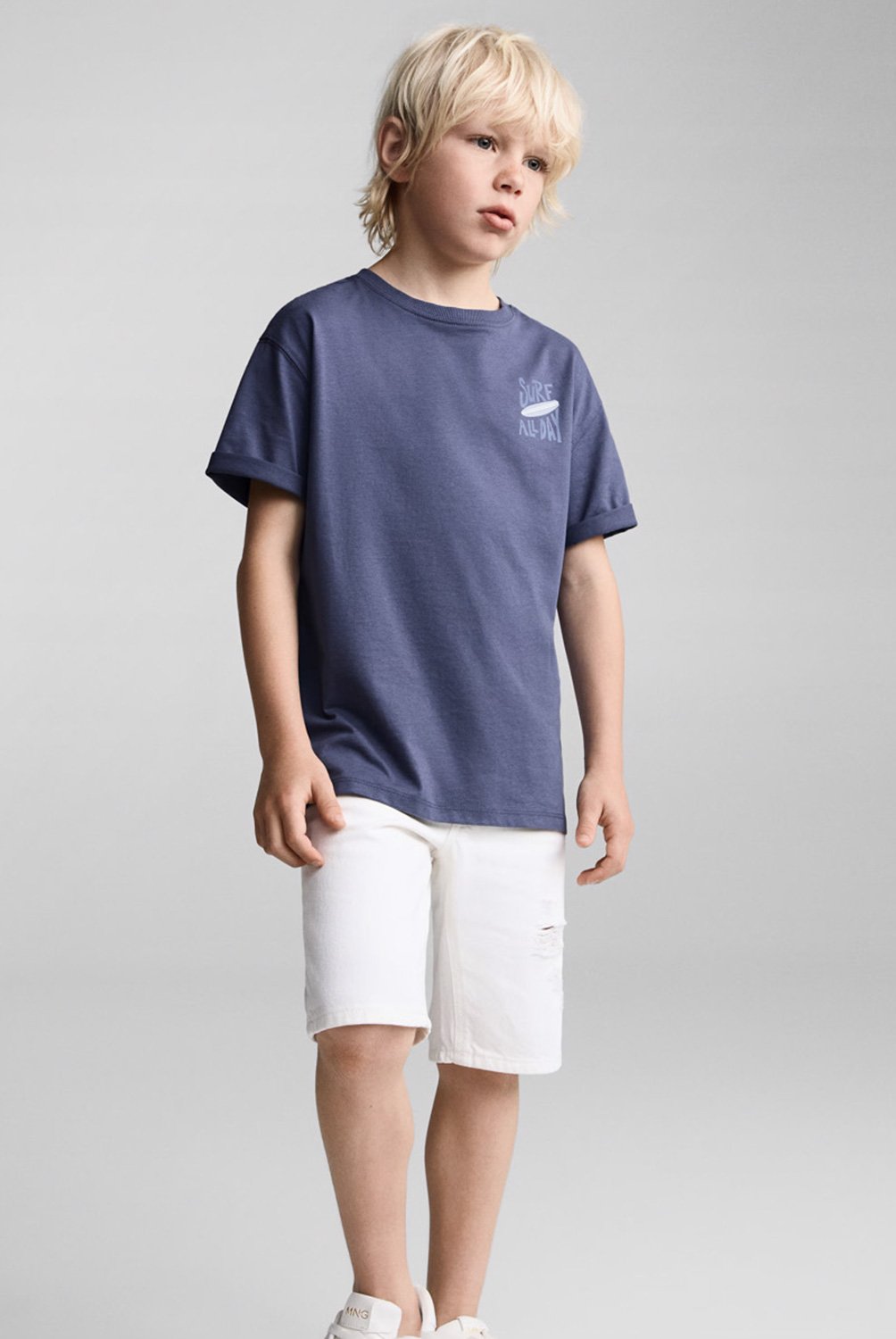 MANGO KIDS - Polera Estampada Surf Niño Mango Kids