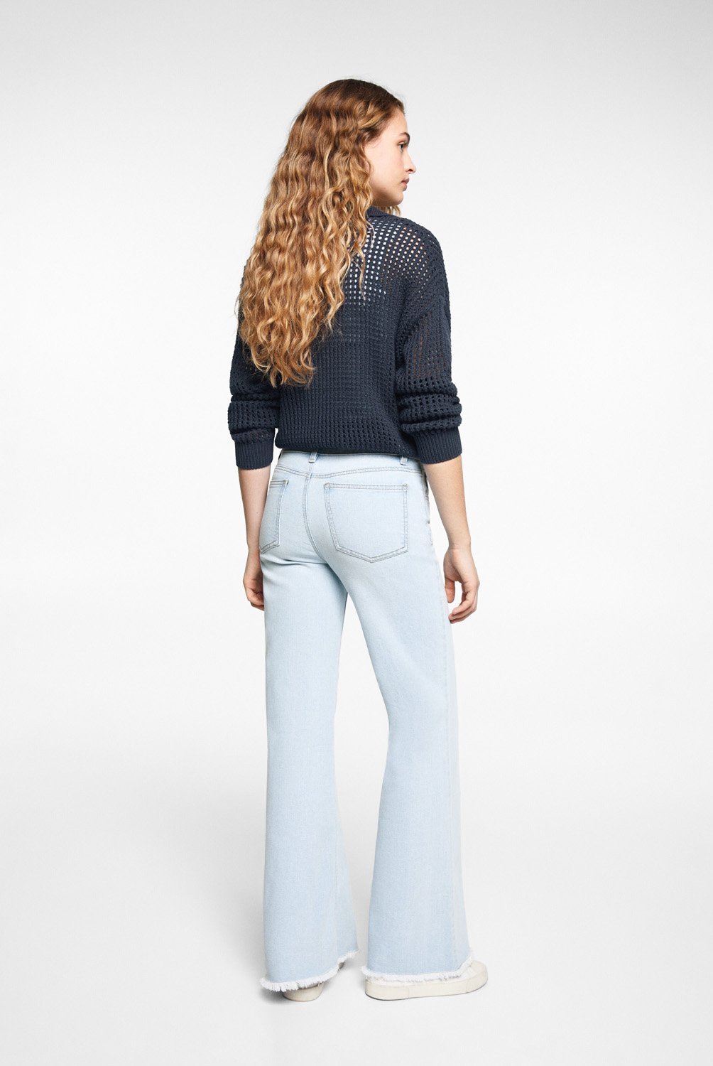 MANGO TEEN - Jeans Wideleg Tiro Medio Mujer Mango Teen