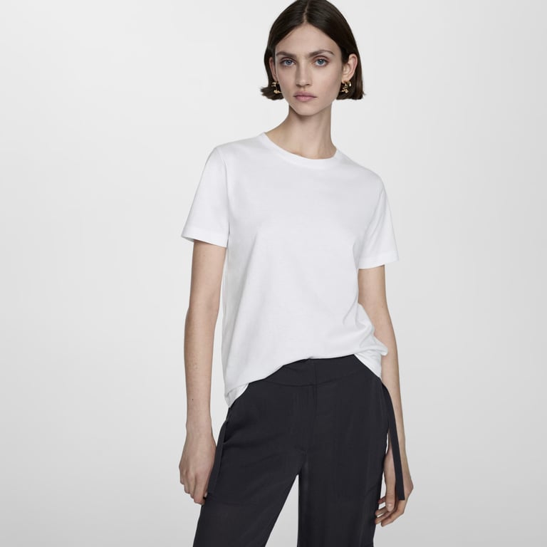 "Polera Manga Corta Mujer Mango"