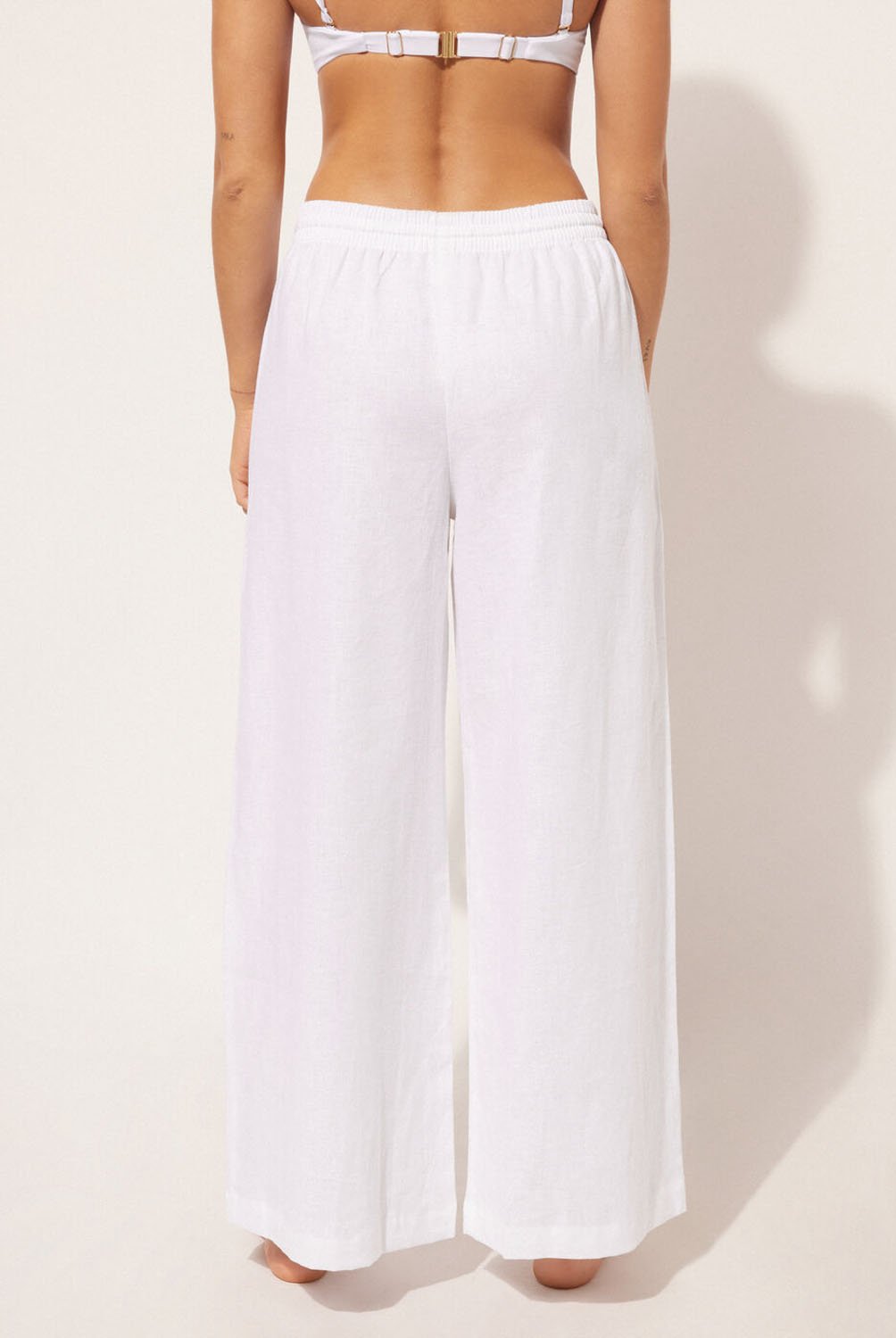 CALZEDONIA - Pantalón Largo Lino Mujer Calzedonia