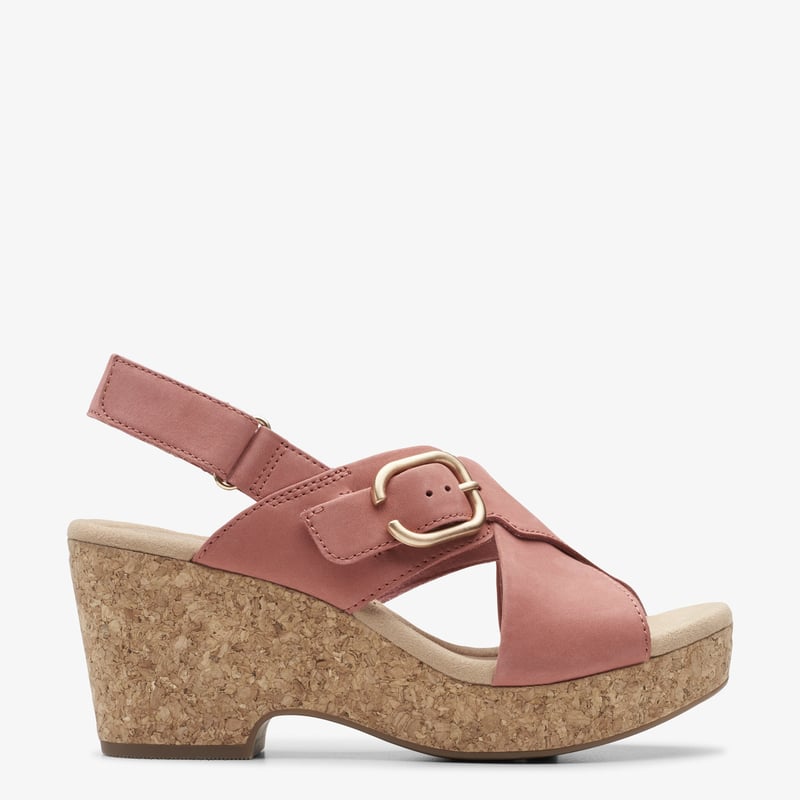 CLARKS - Sandalia Mujer Cuero Rosado Clarks