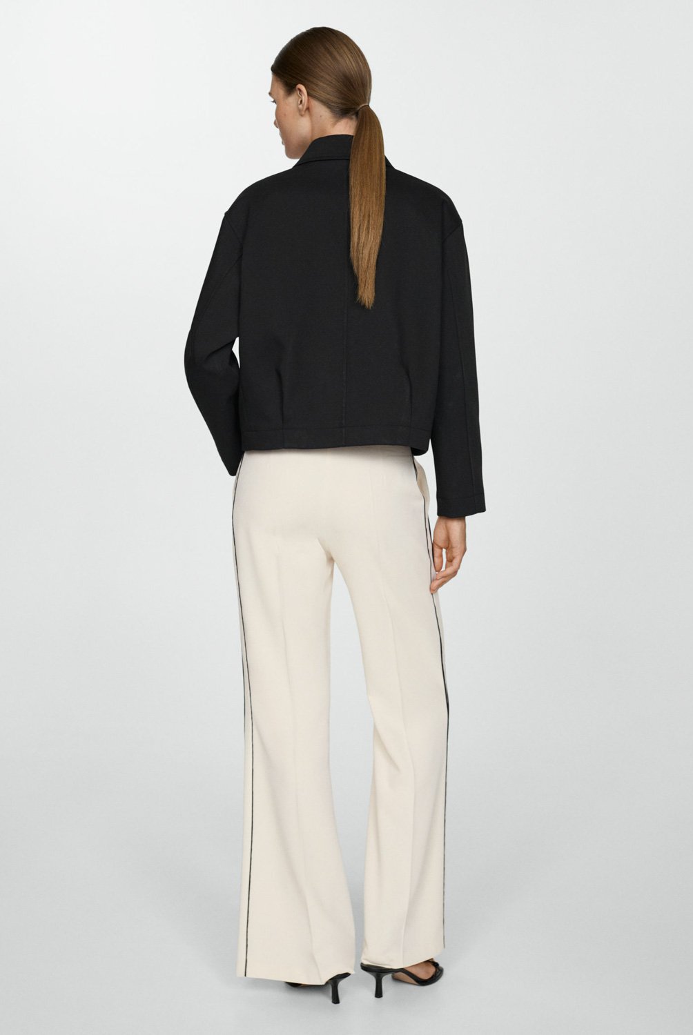 MANGO Pantalón Raya Wideleg Mujer Mango | falabella.com