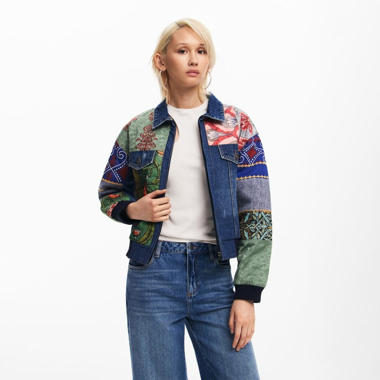 Desigual Giacca Donna In PU Woven – Modello CHAQ/Detroit 1001 Raw, Taglia Unica