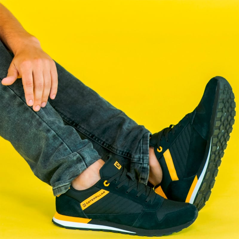 CAT Ventura Zapatilla Urbana Hombre Cuero Negro Cat falabella