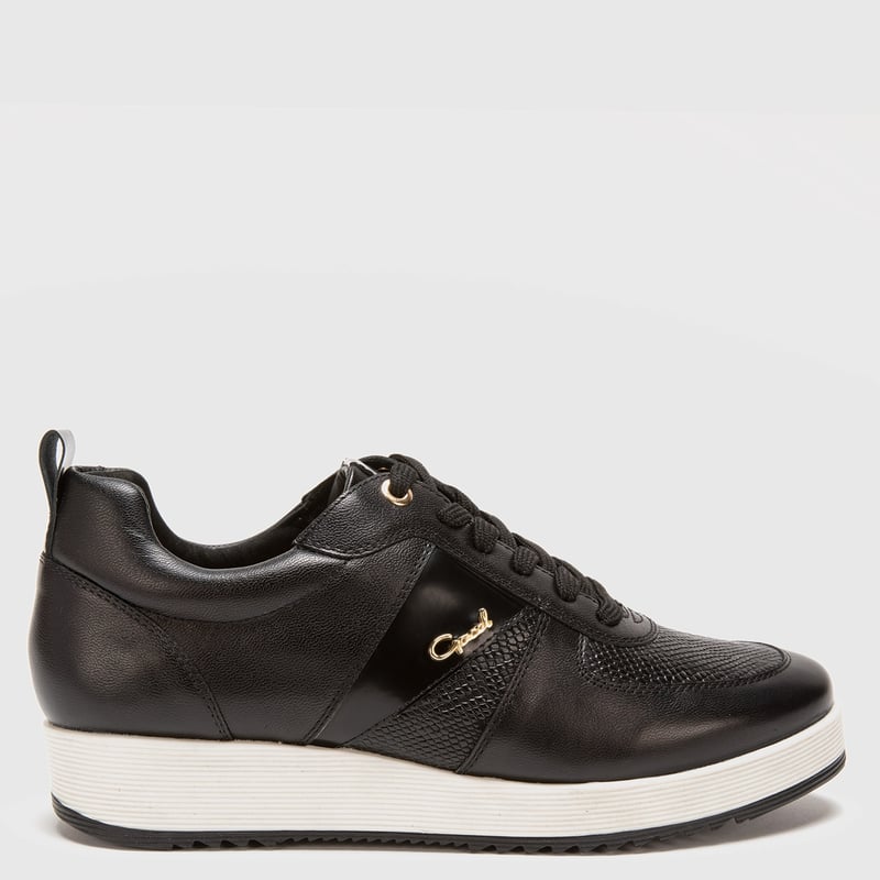 Zapatilla Urbana Mujer Cuero Negro Gacel