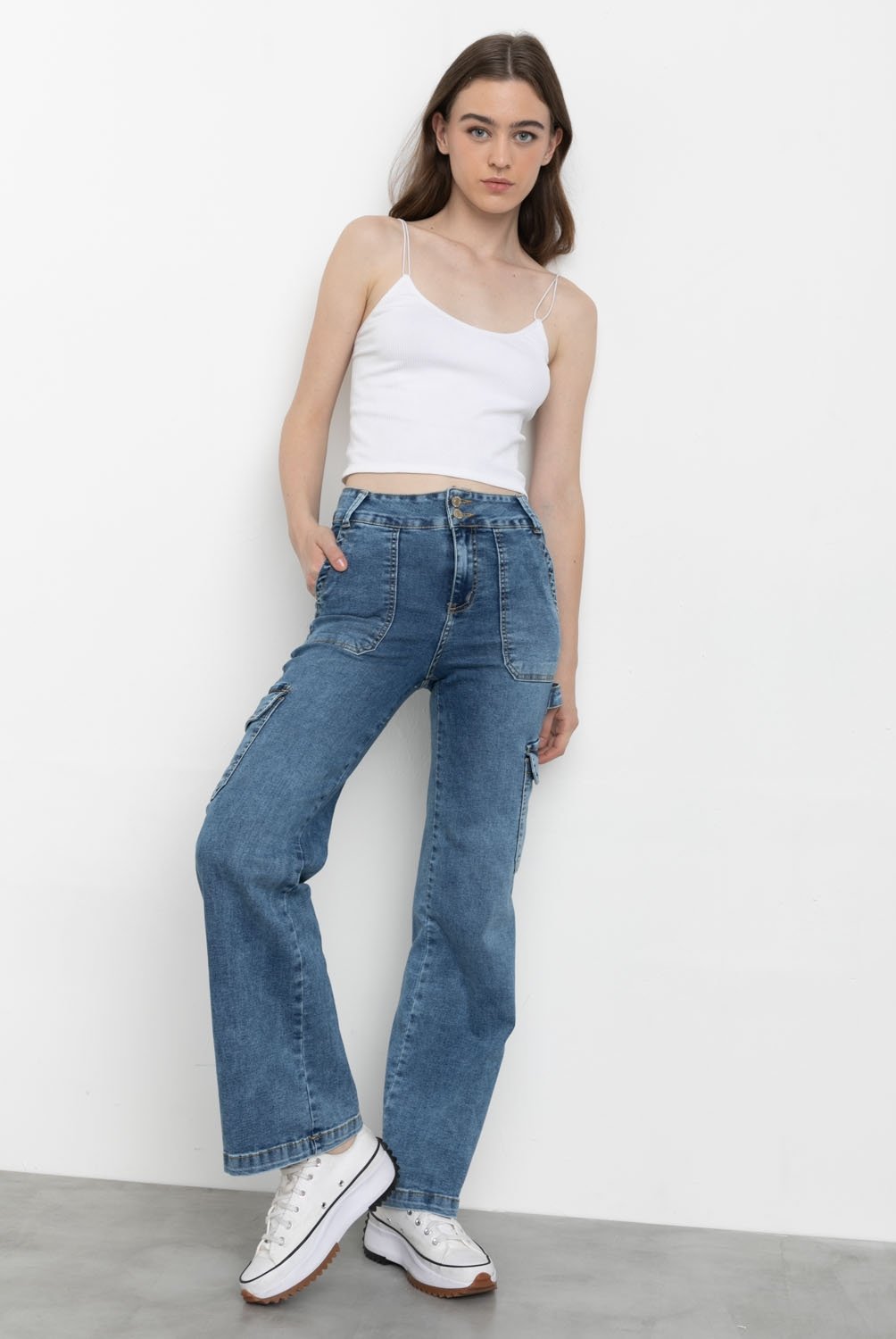 Jeans Palazzo Tiro Alto Mujer Efesis