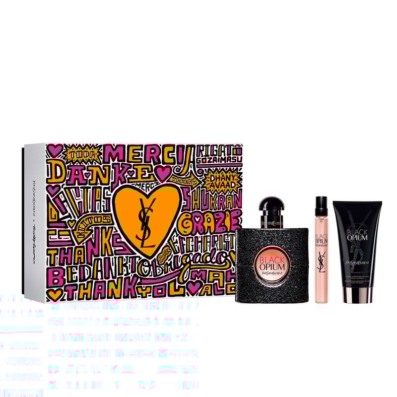 Set Perfume Mujer Black Opium Edp 50Ml 10Ml Crema Corporal 50Ml Yves Saint Laurent