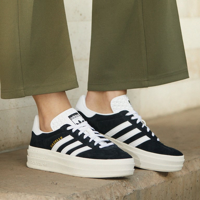 ADIDAS ORIGINALS Gazelle Bold Zapatilla Urbana Alto Mujer Cuero Negro ...