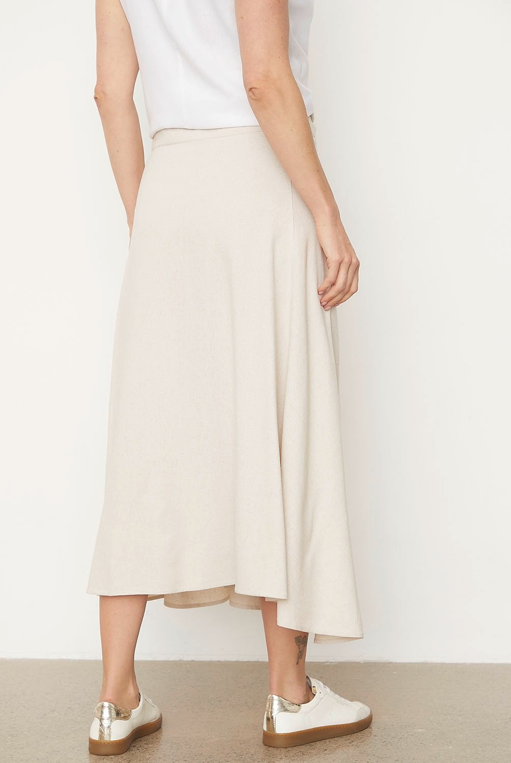Falda Midi Mujer Verano Falda Larga Verano Lino/algodón - Plisada, Cintura Elástica (estilo Boho) Faldas Largas