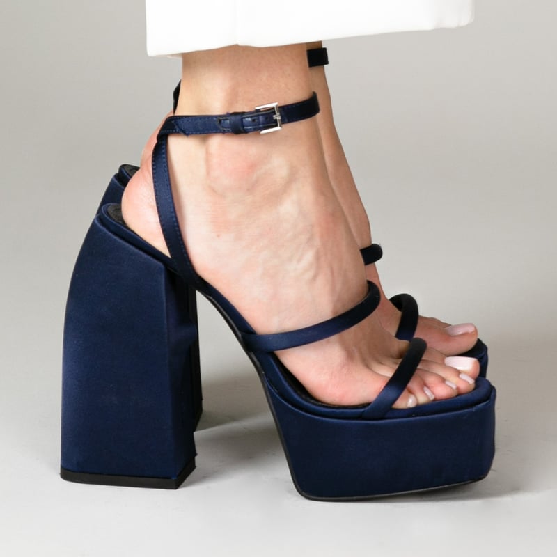 Sandalia Tacón Mujer Sandalia Tacón Jessica Simpson Olivine - Azul Claro, Tacón Aguja, Talla 39.5 EU Sandalia Jessica Simpson Olivine Tacón 3.9 Pulgadas
