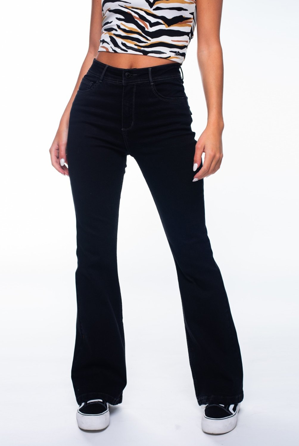 EFESIS - Jeans Flare Tiro Alto  Mujer Efesis