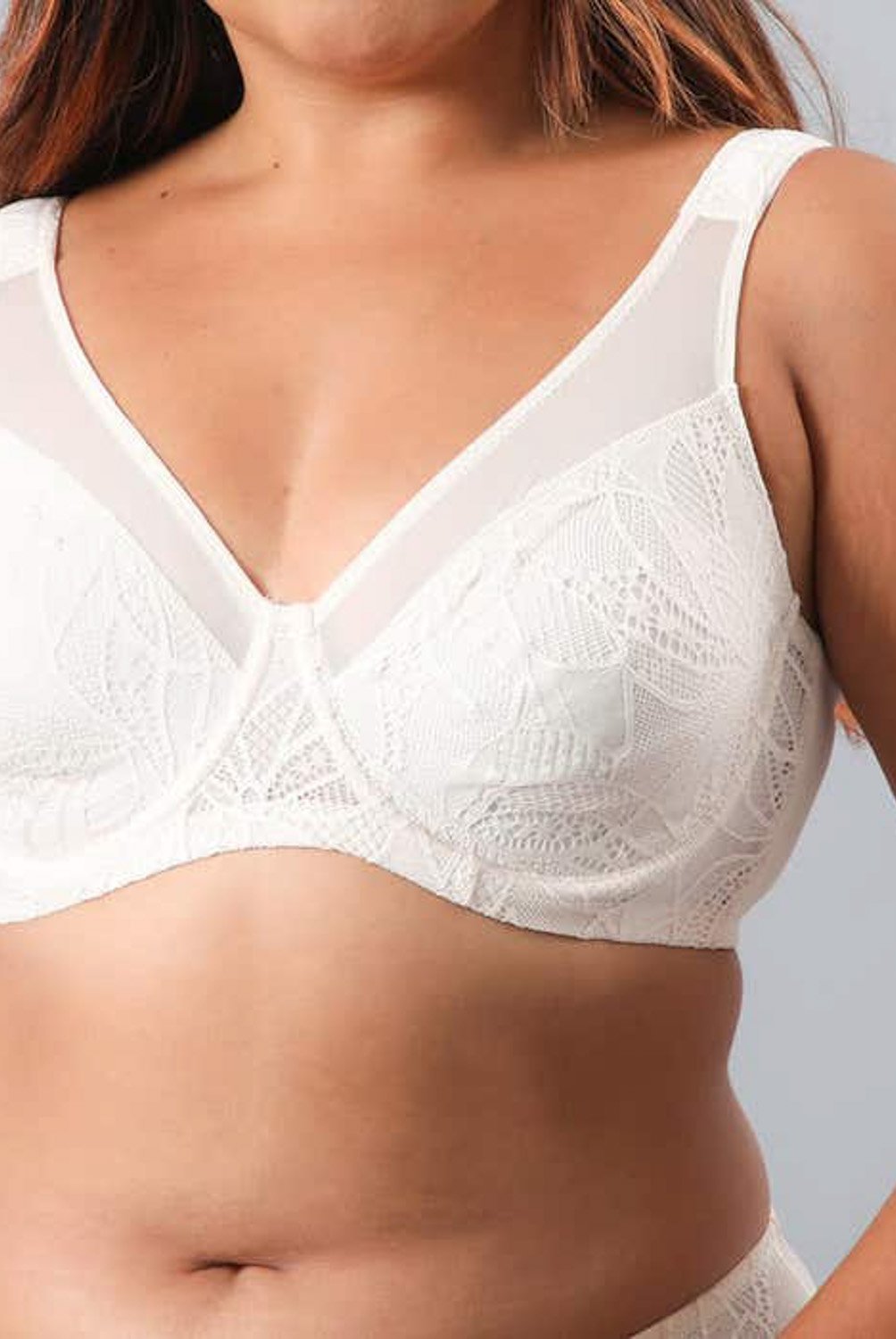 Sosten Encaje Y Microfibra Mujer Flores