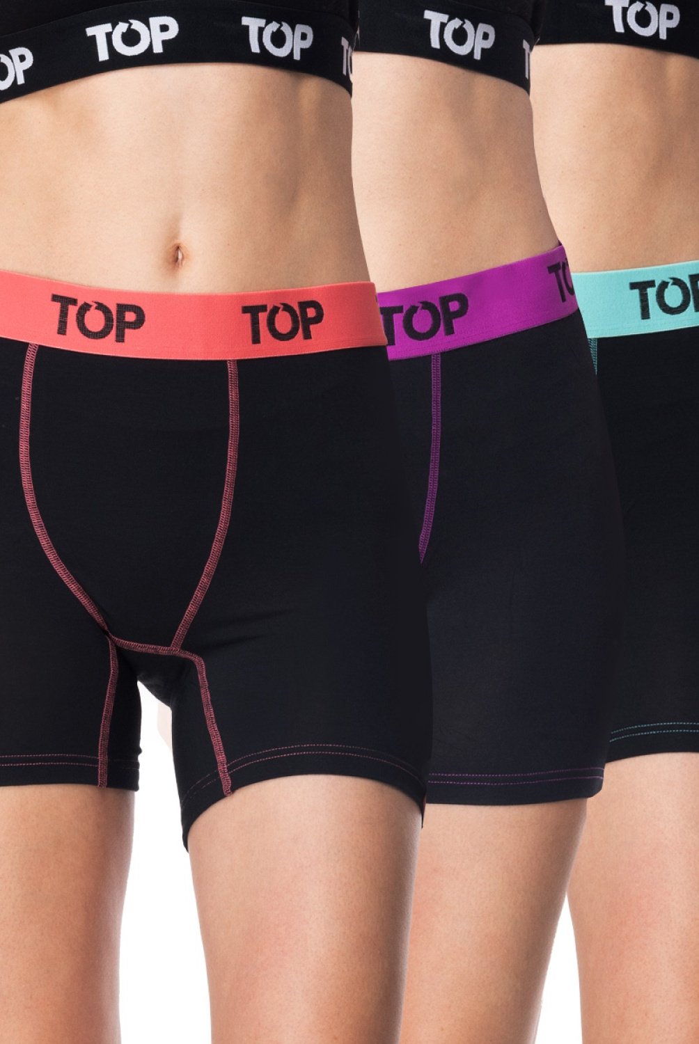 TOP - Pack De 3 Boxer Mujer Top Diseño Colorido