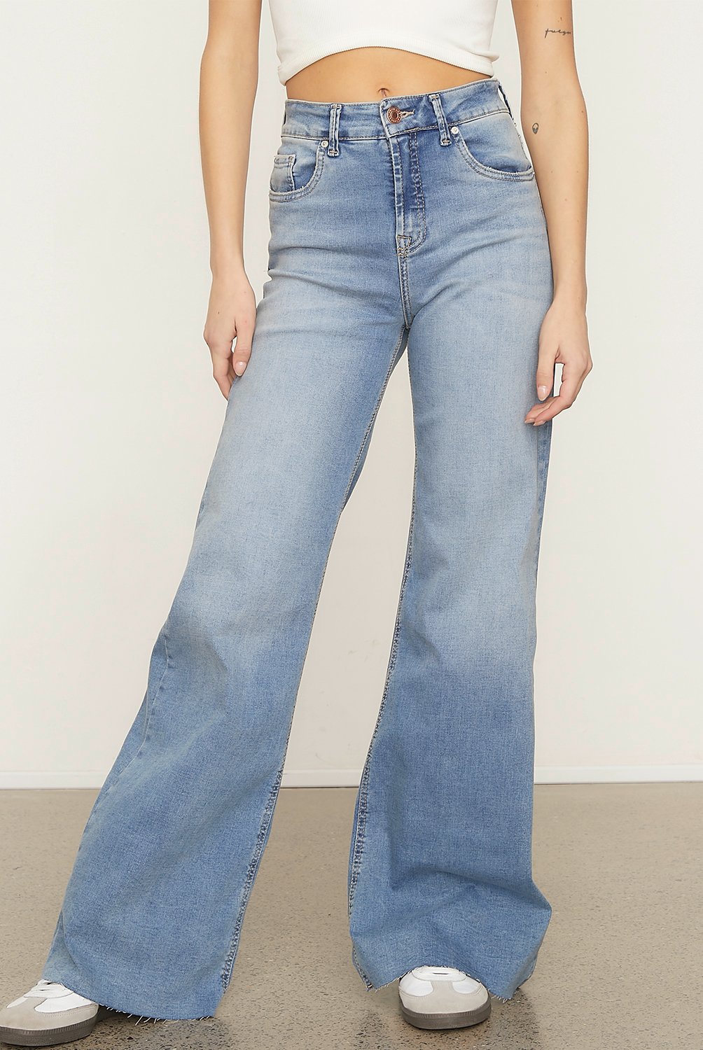 Jeans Wide Leg Tiro Alto Mujer Americanino