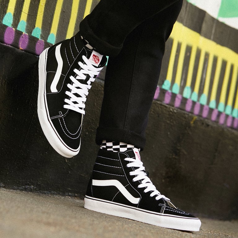 vans negra hombre