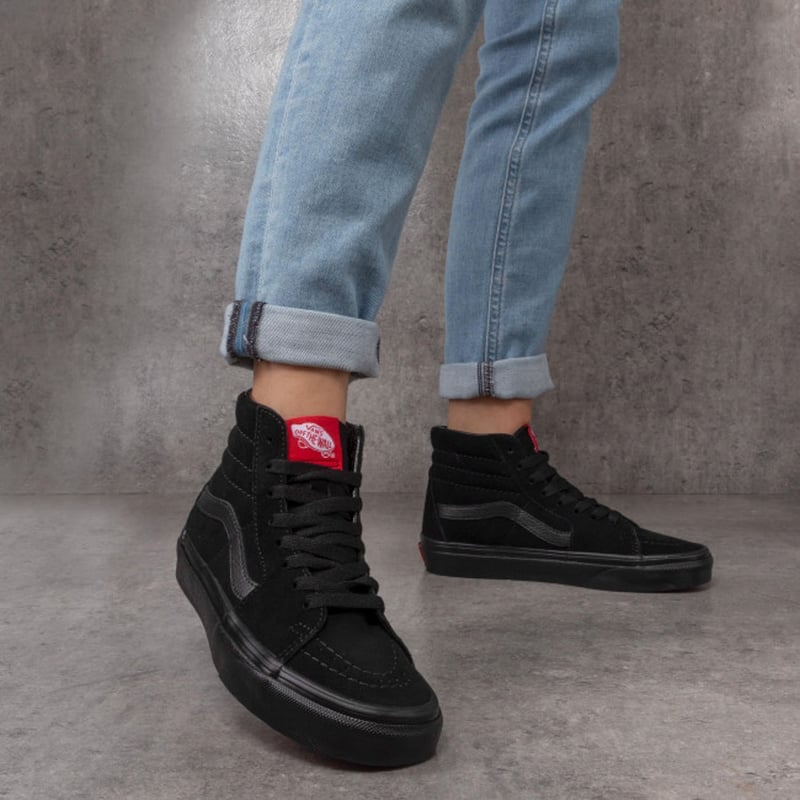 Ua Sk8 Hi Zapatilla Urbana Hombre Cuero Negro Vans