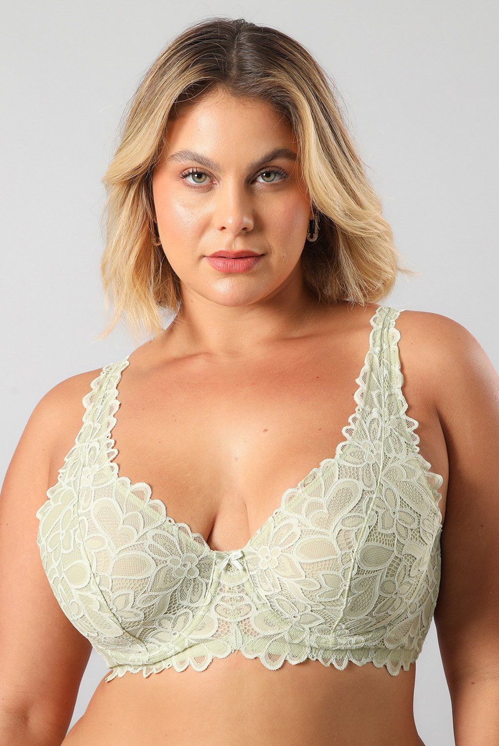 FLORES - Bralette Encaje Mujer Flores