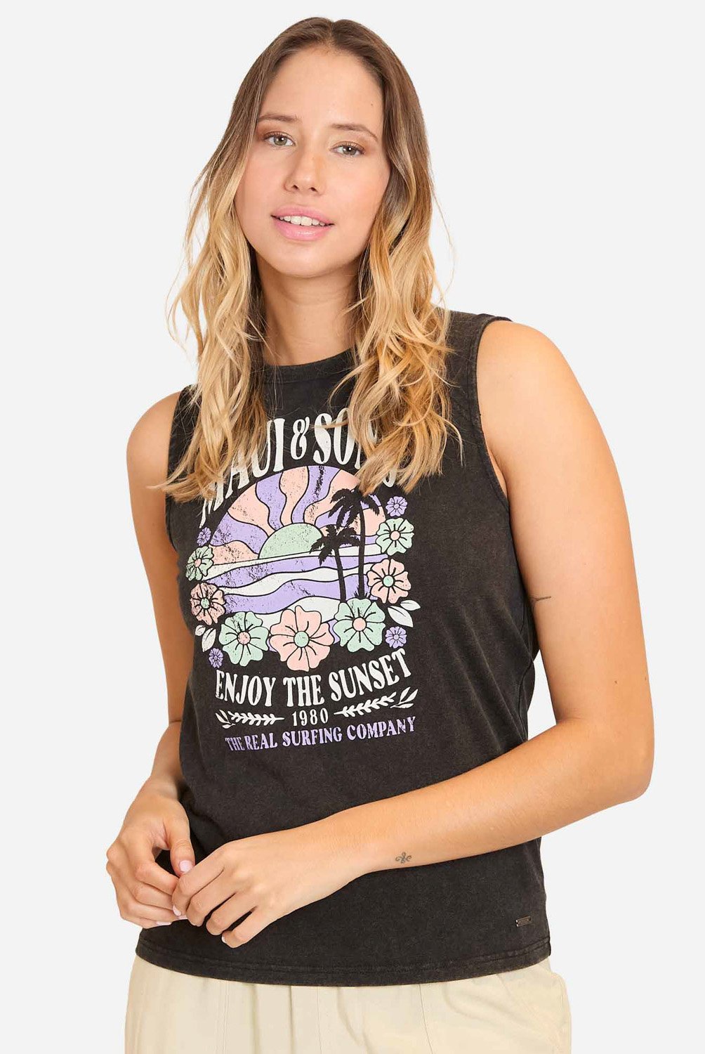 MAUI AND SONS Polera Sin Mangas Algodon Mujer Maui And Sons falabella