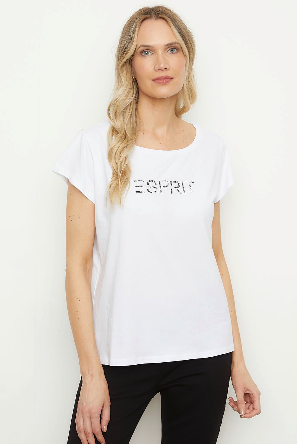 Polera Manga Corta Algodon Mujer Esprit