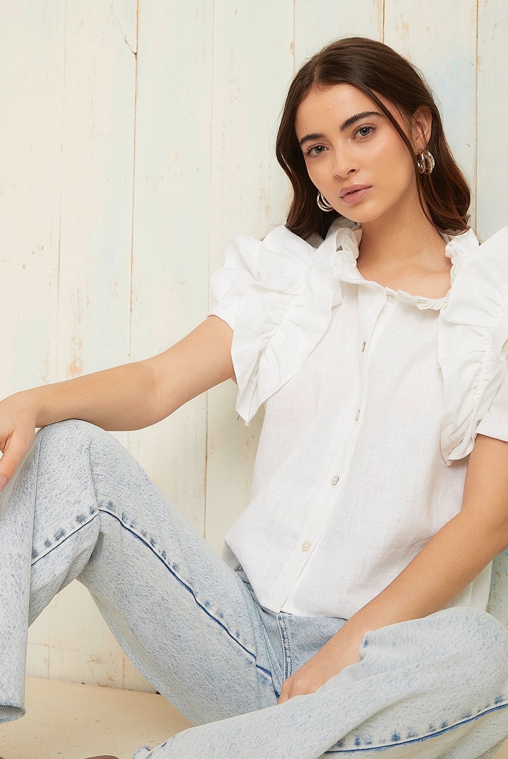 Blusas de mujer con volados new arrivals