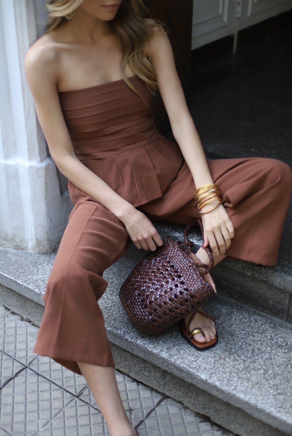 MARINA MIA - Pantalón Básico Tiro Alto Mujer