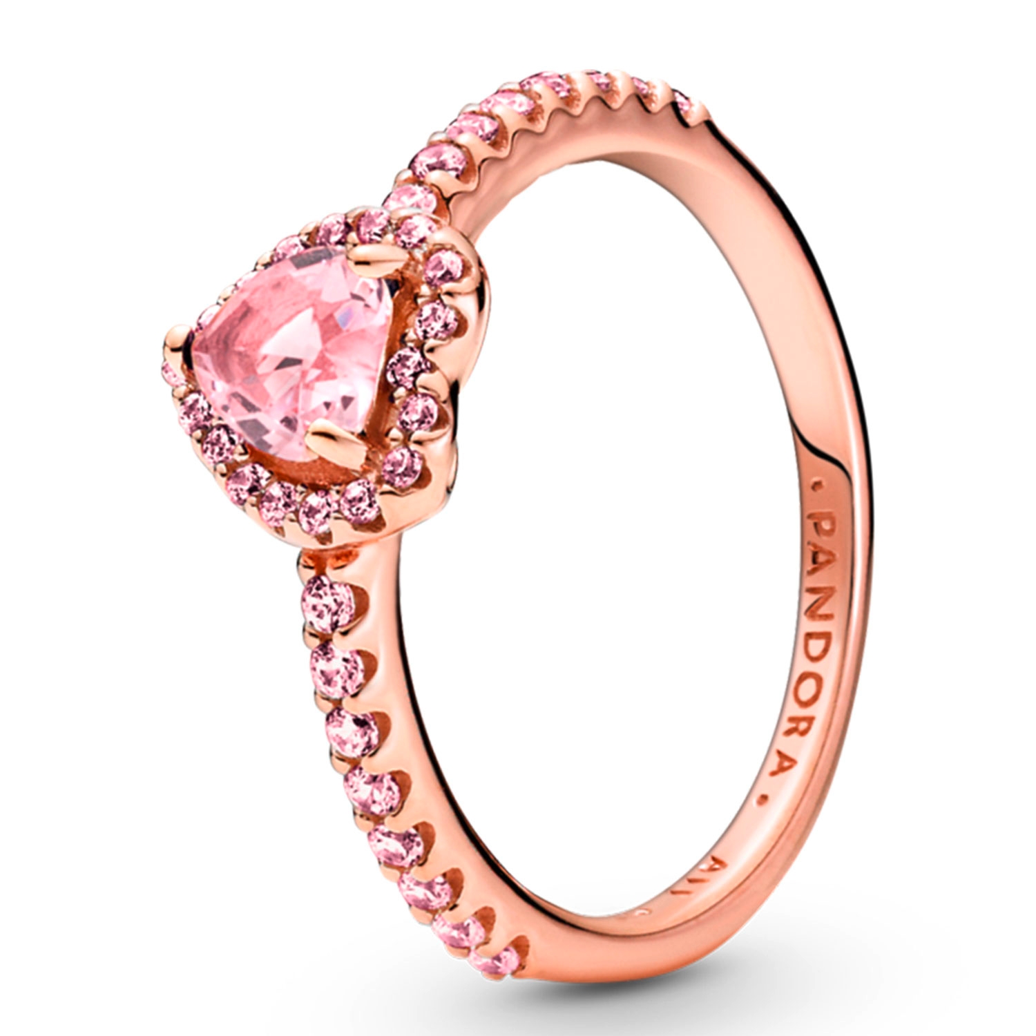 PANDORA Anillo Corazon Brillante Elevado Rosa Mujer Pandora falabella