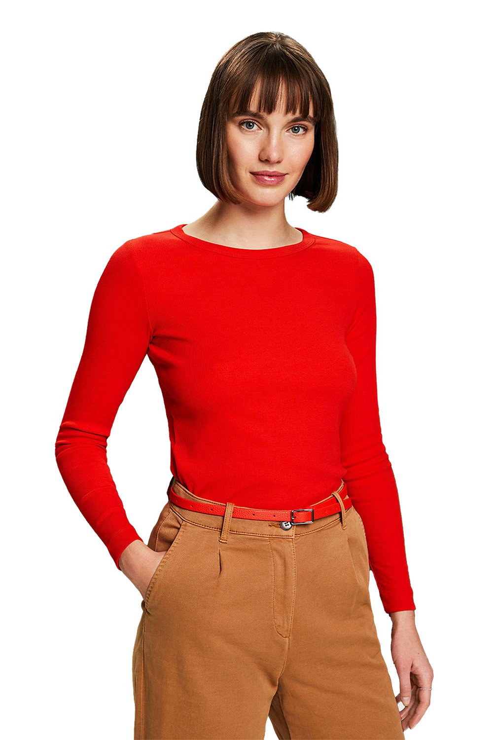 Polera Manga Larga Algodon Mujer Esprit