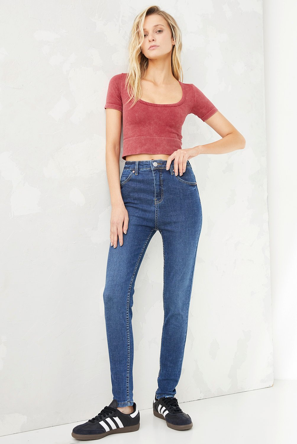 Jeans Skinny Tiro Super Alto Mujer Americanino