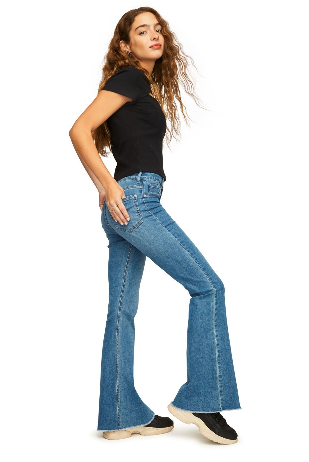 SYBILLA Jeans Flare Grace Tiro Alto Mujer Sybilla | falabella.com