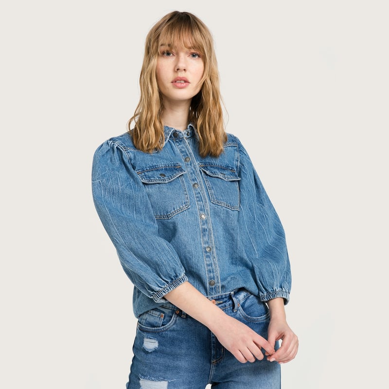 Blusa mezclilla mujer chile hotsell