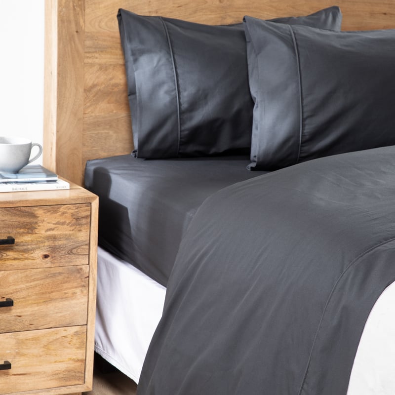 BASEMENT HOME Juego De Sábanas Lisa Super King 200 Hilos Basement Home