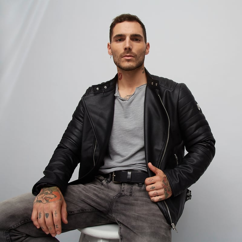 Chaqueta Cuero Mossimo Hombre Jacket Mossimo Chaqueta Hombre