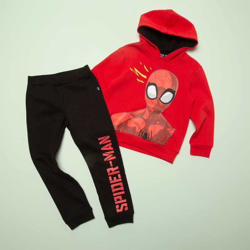 MARVEL Conjunto Buzo Poleron Pantalon De Buzo Spiderman Nino Algodon 2 Piezas falabella