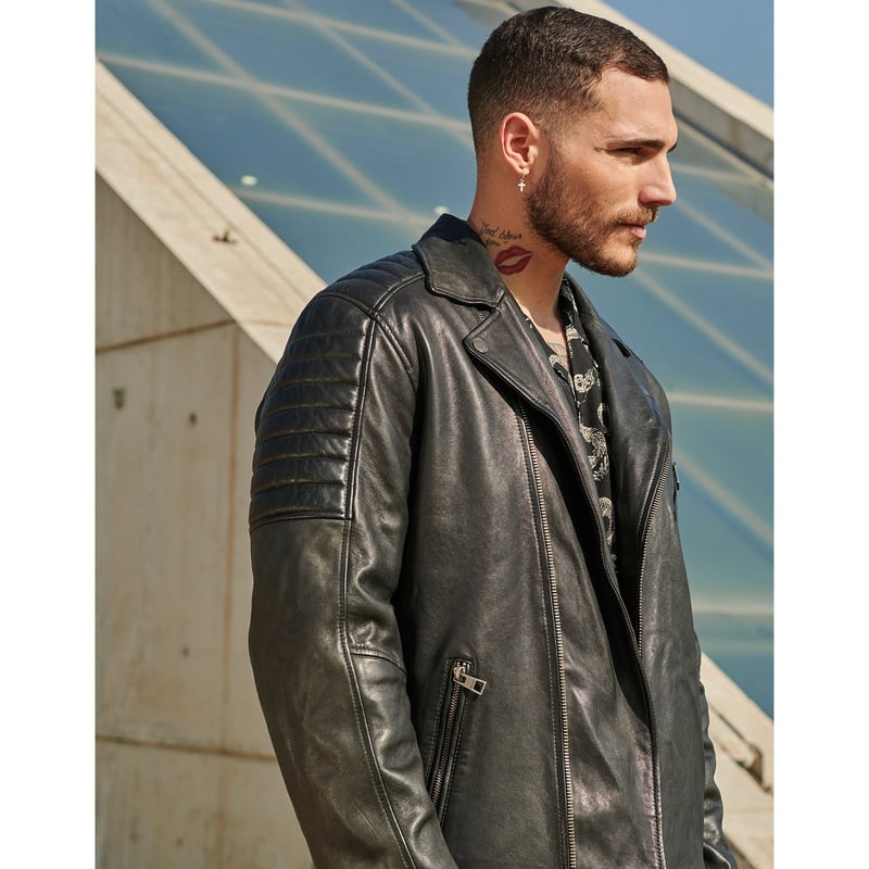 Chaqueta de cuero mossimo hombre hotsell