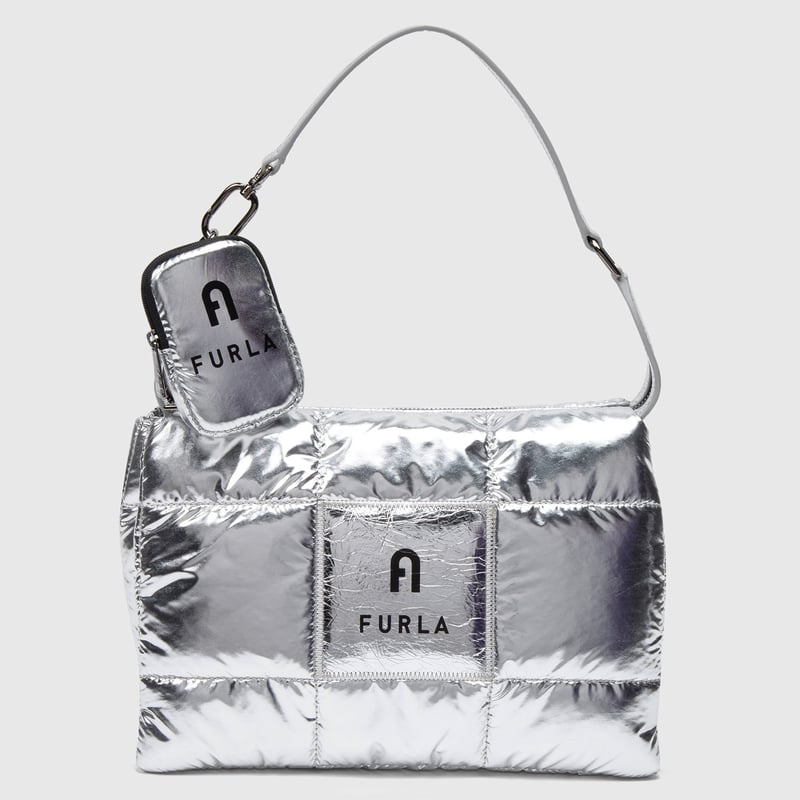 Furla Cartera Mujer Plateada