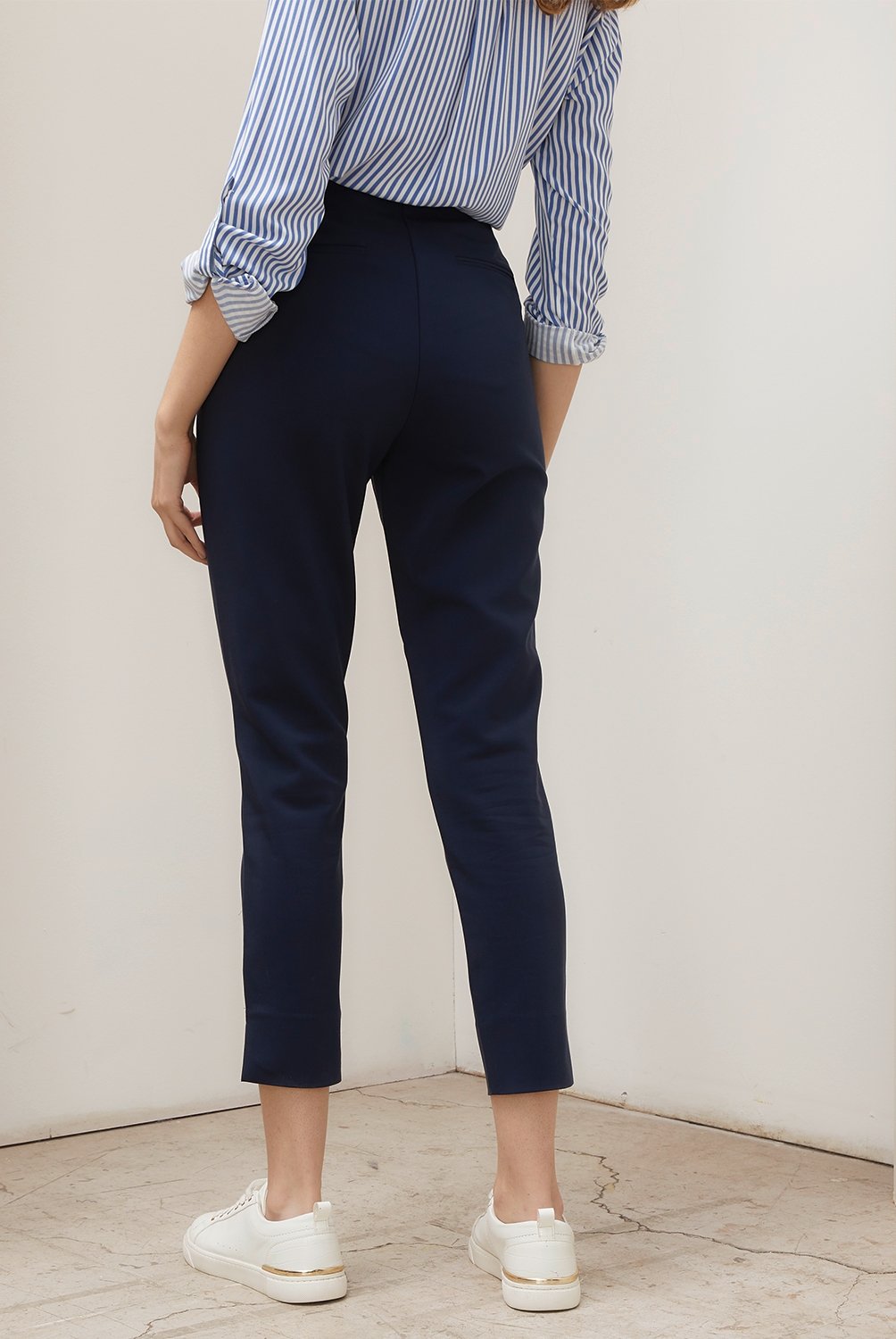 BASEMENT - Pantalones Slim Fit Medio Mujer Algodón