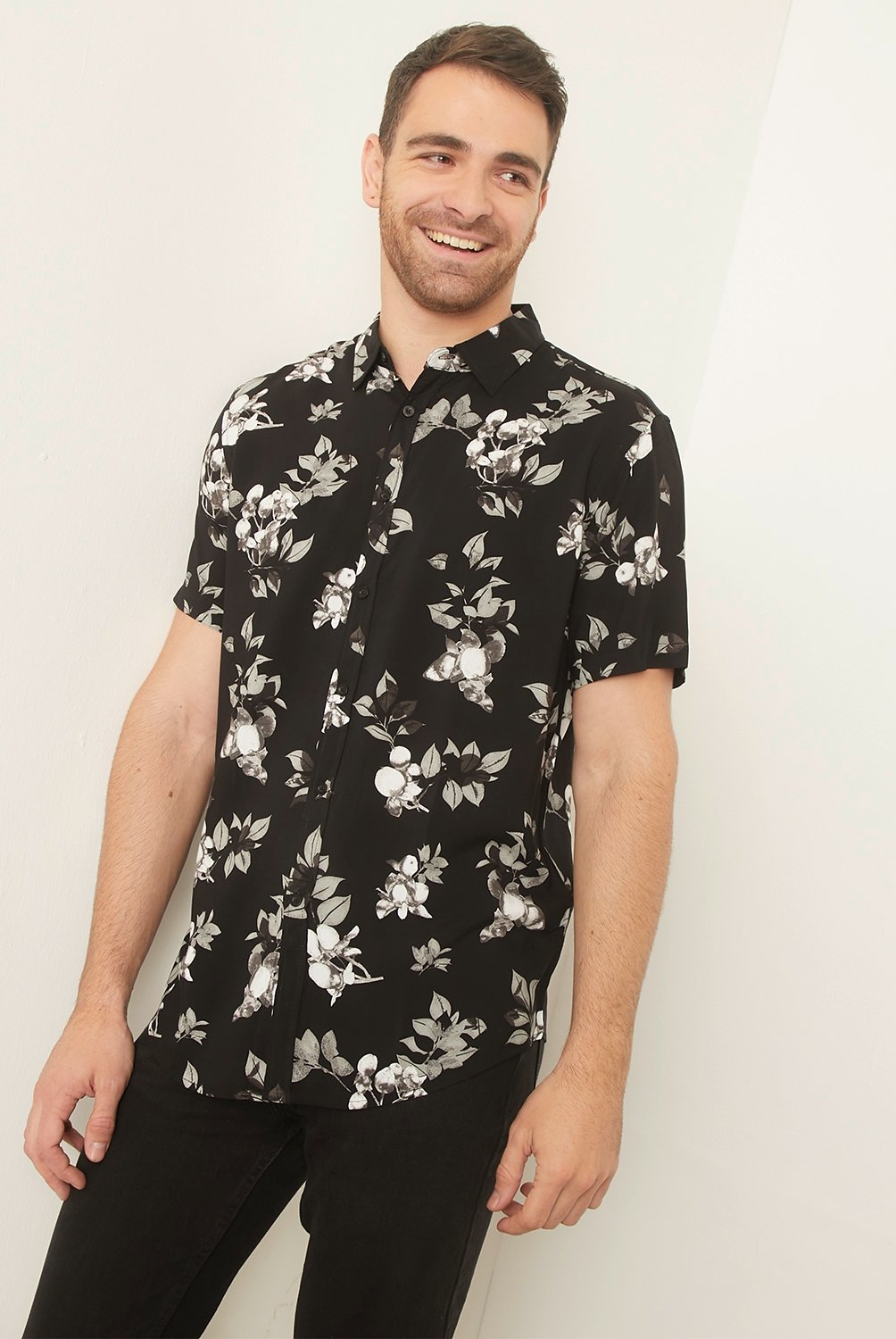 Camisa Guayabera Manga Corta Viscosa Hombre Newport