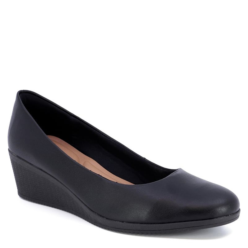 Zapatos Planos Easy Spirit Golden Mary Jane, Cuero Negro, Talla 40 EU Ancho