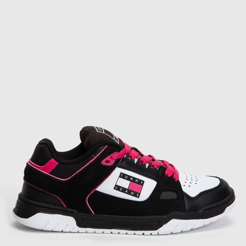 TOMMY HILFIGER Zapatilla Urbana Mujer Cuero Negro Tommy Hilfiger falabella
