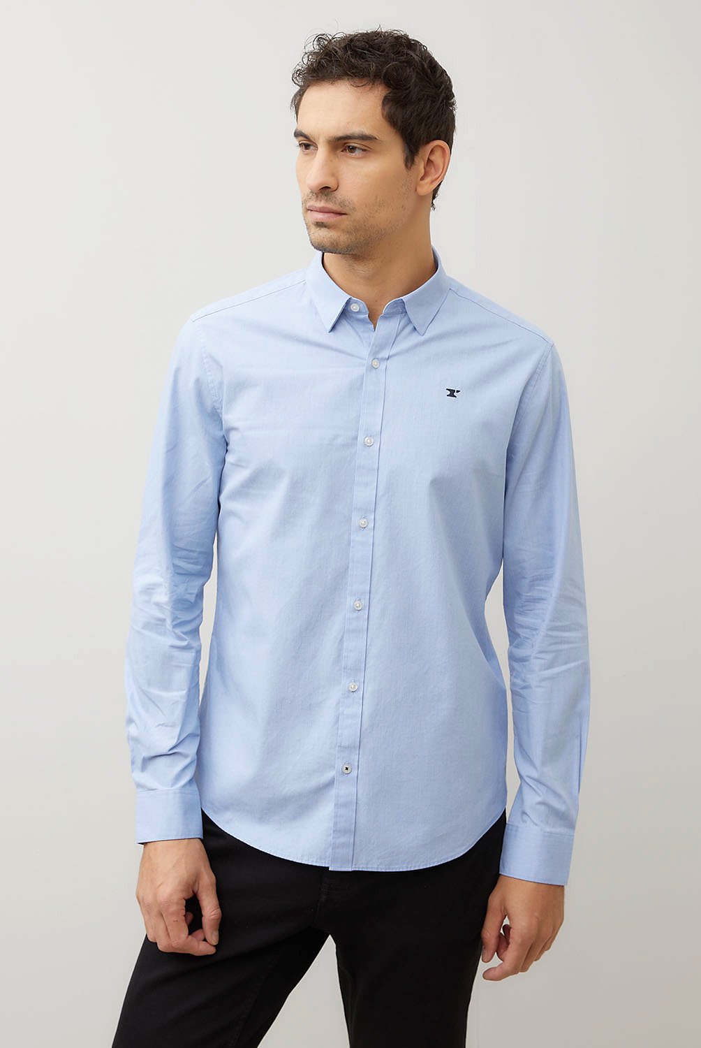 Camisa Blanca Hombre Camisa Primark De Algodón Slim Fit Para