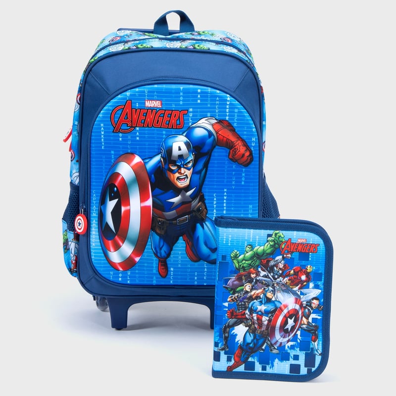 Fashion mochila capitan america con ruedas