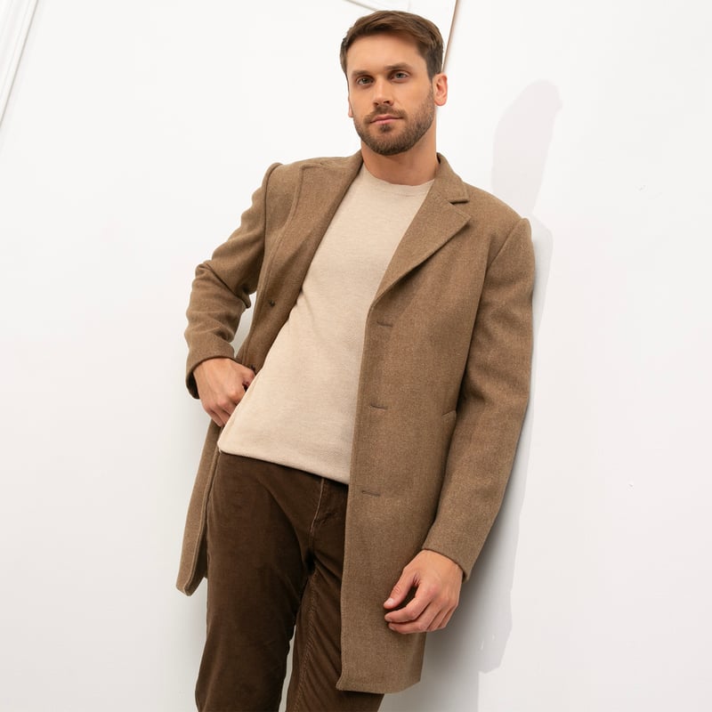 Abrigo Largo Abrigo De Lana Hombre Zara Gabardina Abrigo Rojo