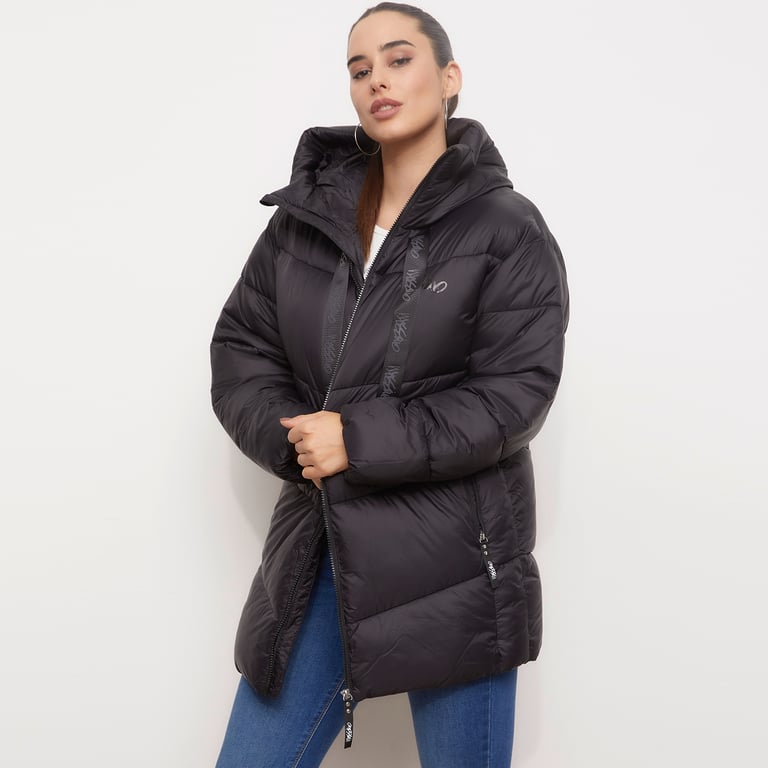 Parka Longue Oxmo Bella Pour Femme - Manteau D'hiver & Mi-saison, Coupe Cintrée