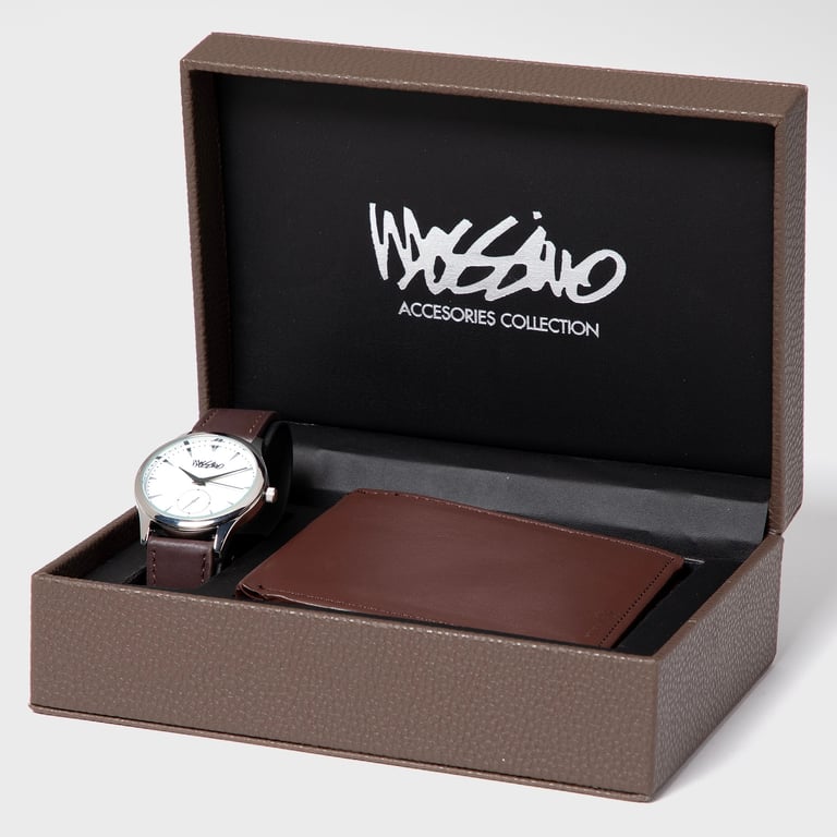 Pack Reloj Analogo Billetera Hombre Mossimo