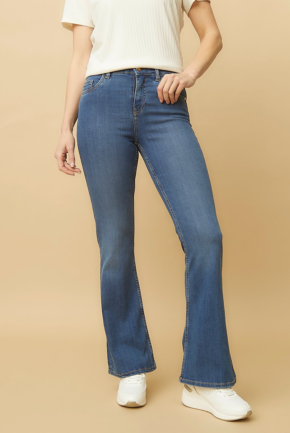 S COCCI - Jeans Flare Tiro Alto Mujer S Cocci