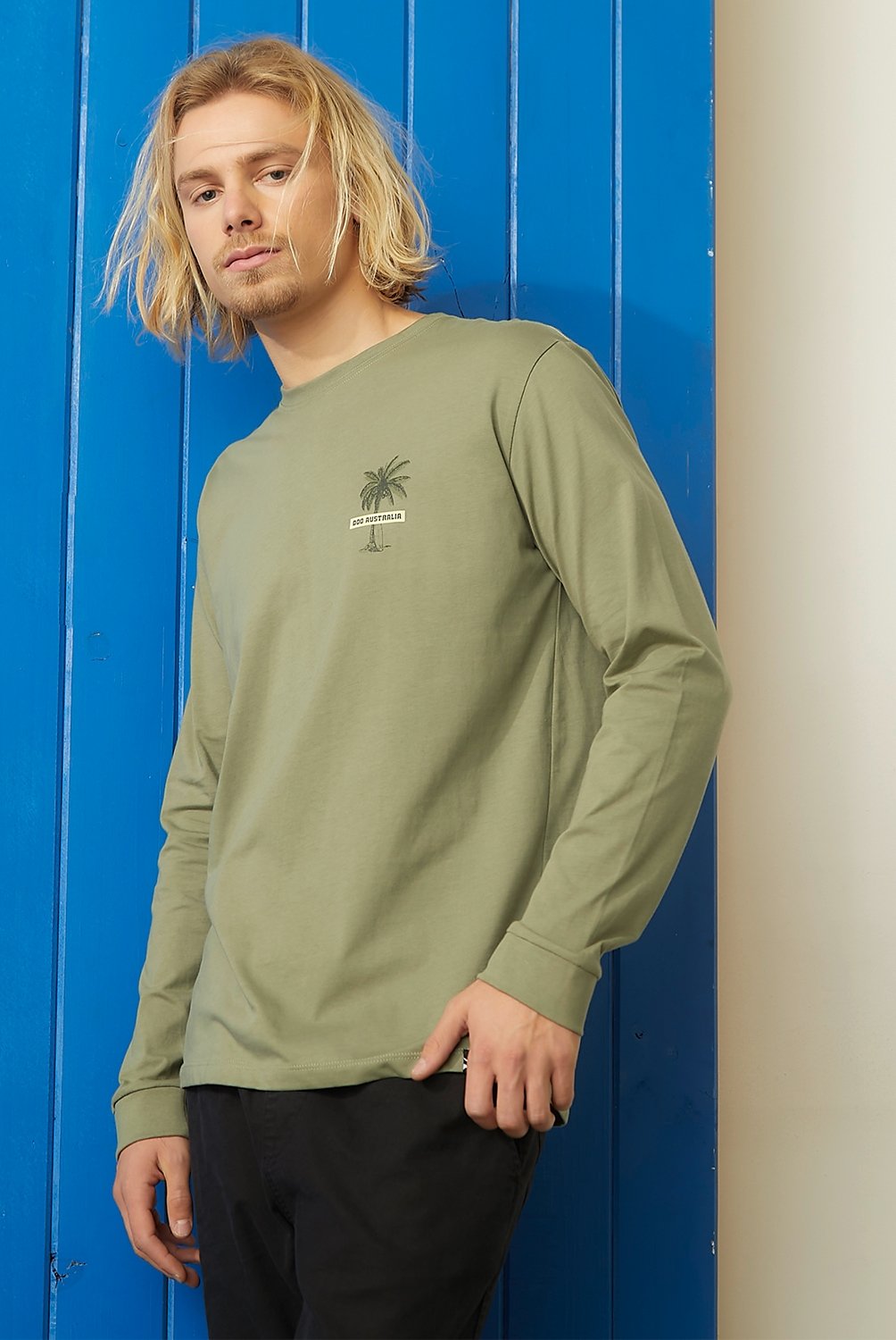 Polera Manga Larga Casual Hombre Doo Australia