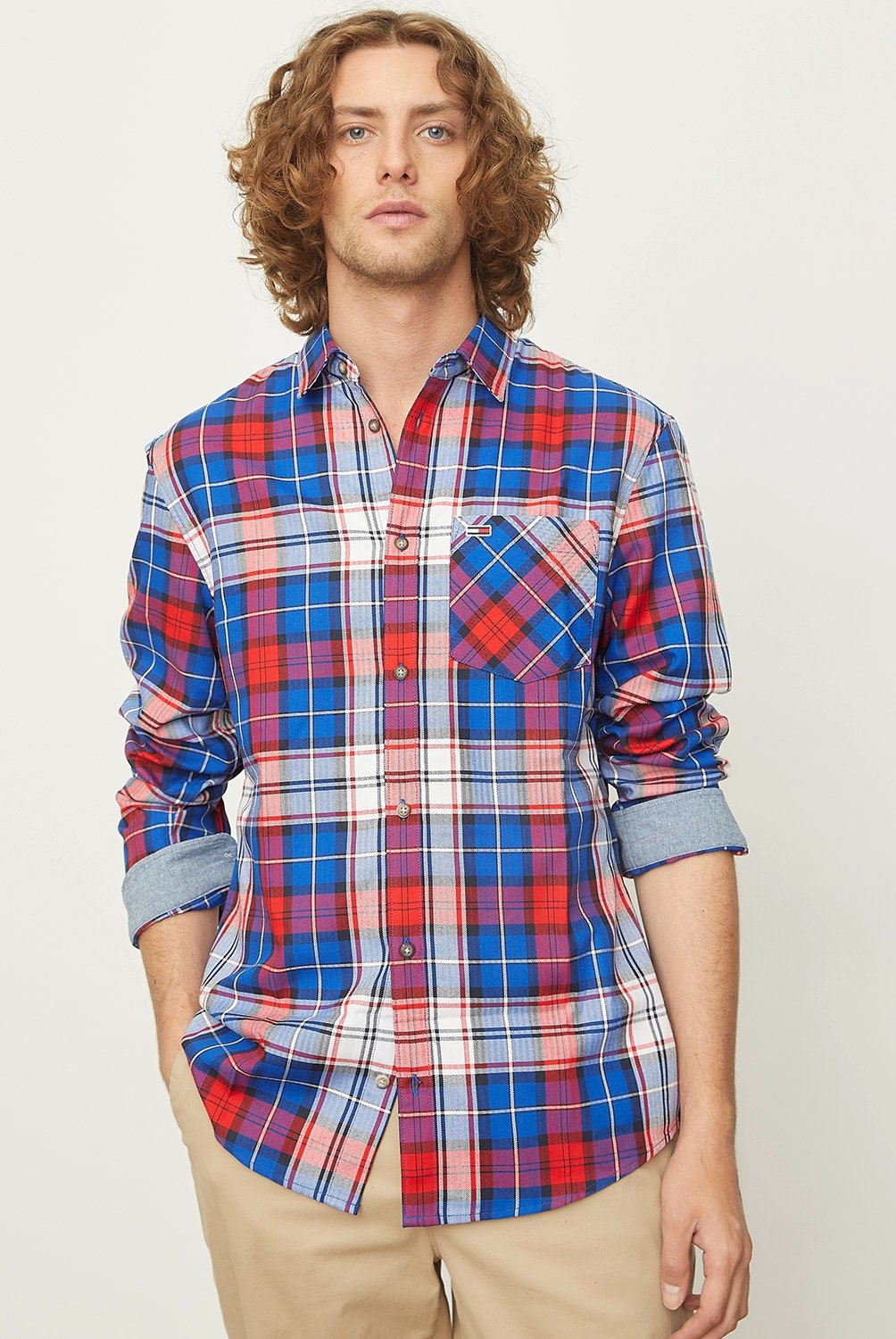 TOMMY HILFIGER Camisa A Cuadros Manga Larga Hombre Tommy Hilfiger falabella